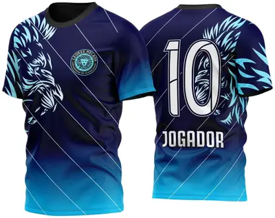 Arte Vetor Camisa Time Leão Azul Degrade 2023