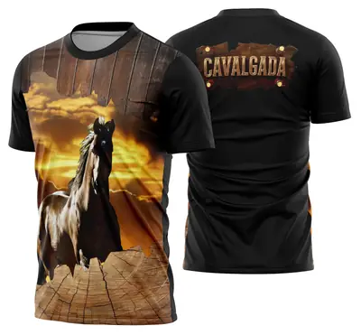 Camisa Cavalgada Vaquejada Cavalo Modelo 14