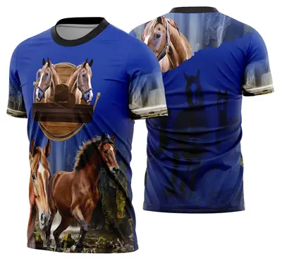 Camisa Cavalgada Vaquejada Cavalo Modelo 34