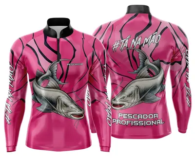 Arte Estampa Camisa de Pesca Esportiva Personalizada Modelo 26