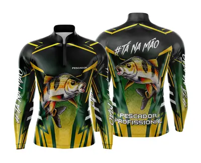 Arte Estampa Camisa de Pesca Esportiva Personalizada Modelo 44
