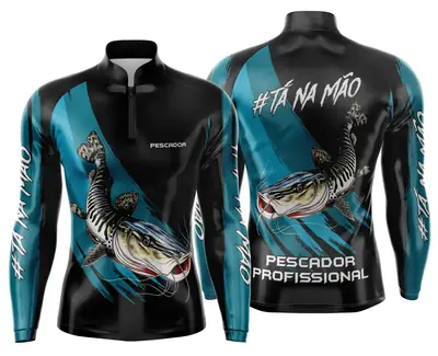 Arte Estampa Camisa de Pesca Esportiva Personalizada Modelo 04