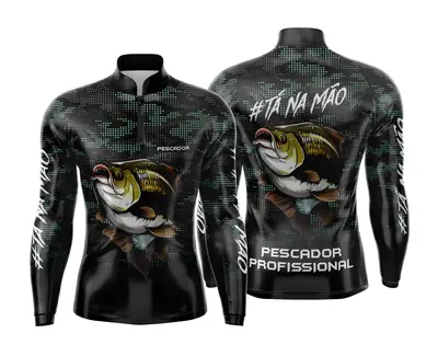 Arte Estampa Camisa de Pesca Esportiva Personalizada Modelo 57