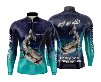 Arte Estampa Camisa de Pesca Esportiva Personalizada Modelo 50
