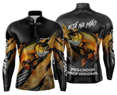 Arte Estampa Camisa de Pesca Esportiva Personalizada Modelo 23
