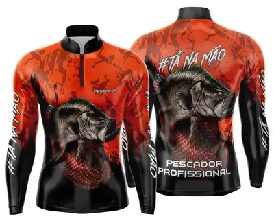 Arte Estampa Camisa de Pesca Esportiva Personalizada Modelo 03