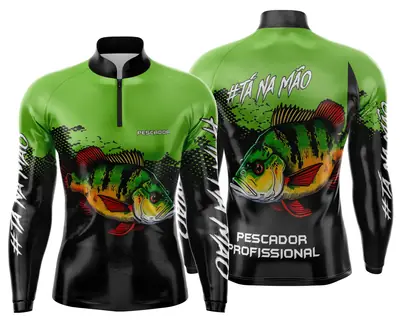 Arte Estampa Camisa de Pesca Esportiva Personalizada Modelo 02