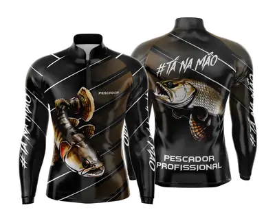 Arte Estampa Camisa de Pesca Esportiva Personalizada Modelo 39