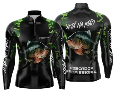 Arte Estampa Camisa de Pesca Esportiva Personalizada Modelo 05