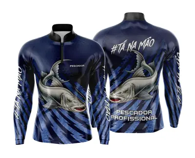 Arte Estampa Camisa de Pesca Esportiva Personalizada Modelo 43
