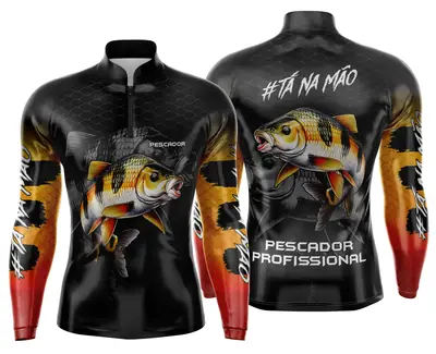 Arte Estampa Camisa de Pesca Esportiva Personalizada Modelo 11
