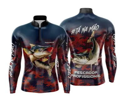 Arte Estampa Camisa de Pesca Esportiva Personalizada Modelo 49
