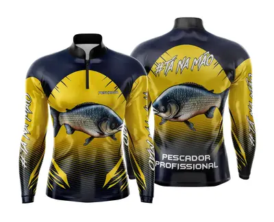 Arte Estampa Camisa de Pesca Esportiva Personalizada Modelo 53
