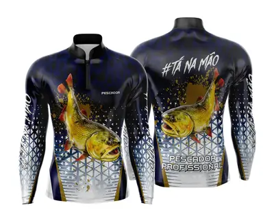 Arte Estampa Camisa de Pesca Esportiva Personalizada Modelo 45