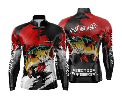 Arte Estampa Camisa de Pesca Esportiva Personalizada Modelo 38