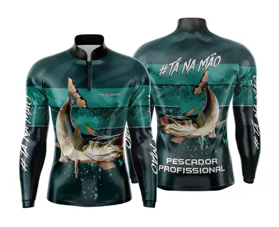 Arte Estampa Camisa de Pesca Esportiva Personalizada Modelo 36