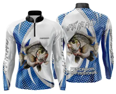Arte Estampa Camisa de Pesca Esportiva Personalizada Modelo 18