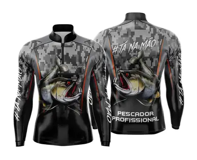 Arte Estampa Camisa de Pesca Esportiva Personalizada Modelo 27