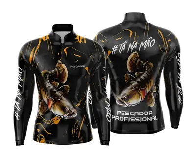 Arte Estampa Camisa de Pesca Esportiva Personalizada Modelo 33