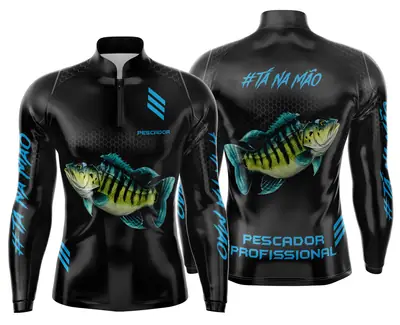 Arte Estampa Camisa de Pesca Esportiva Personalizada Modelo 12