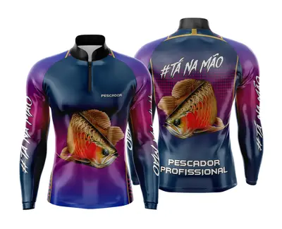 Arte Estampa Camisa de Pesca Esportiva Personalizada Modelo 28