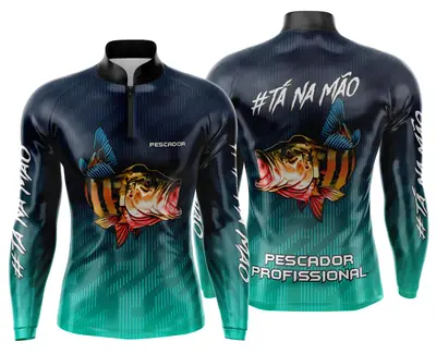 Arte Estampa Camisa de Pesca Esportiva Personalizada Modelo 22