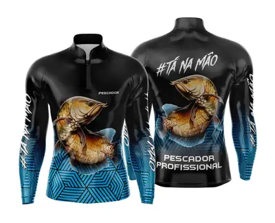 Arte Estampa Camisa de Pesca Esportiva Personalizada Modelo 55