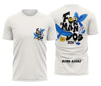 Arte Camisa Formandos Arara Azul Modelo 02