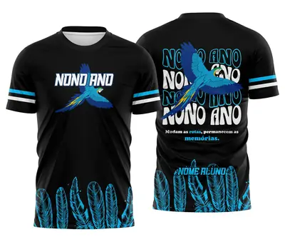 Arte Camisa Nono Ano Arara Azul