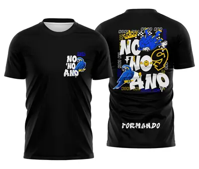 Arte Camisa Nono Ano Arara Azul Coroa
