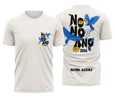 Arte Camisa Nono Ano Arara Azul M02