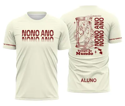 Arte Camisa Nono Ano Tempo Perdido Bege
