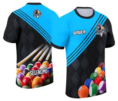 Arte Camisa Personalizada de Sinuca - Snook - Bilhar Modelo 002
