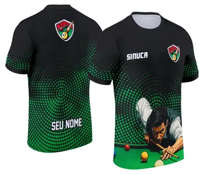 Arte Camisa Personalizada de Sinuca - Snook - Bilhar Modelo 004