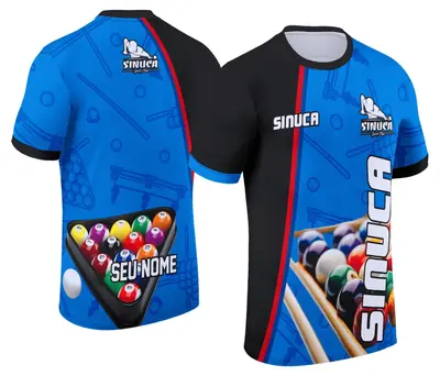 Arte Camisa Personalizada de Sinuca - Snook - Bilhar Modelo 005