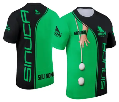 Arte Camisa Personalizada de Sinuca - Snook - Bilhar Modelo 009
