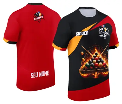Arte Camisa Personalizada de Sinuca - Snook - Bilhar Modelo 010