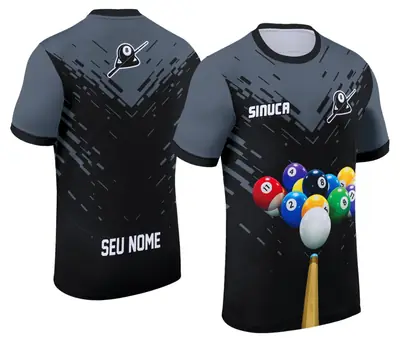 Arte Camisa Personalizada de Sinuca - Snook - Bilhar Modelo 012