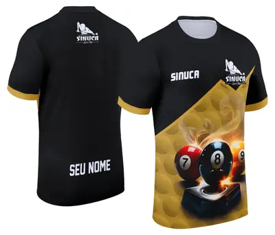 Arte Camisa Personalizada de Sinuca - Snook - Bilhar Modelo 013