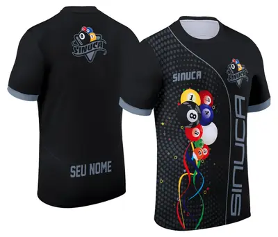 Arte Camisa Personalizada de Sinuca - Snook - Bilhar Modelo 015