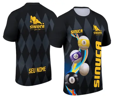 Arte Camisa Personalizada de Sinuca - Snook - Bilhar Modelo 016