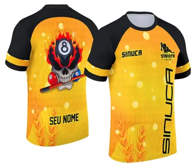 Arte Camisa Personalizada de Sinuca - Snook - Bilhar Modelo 020
