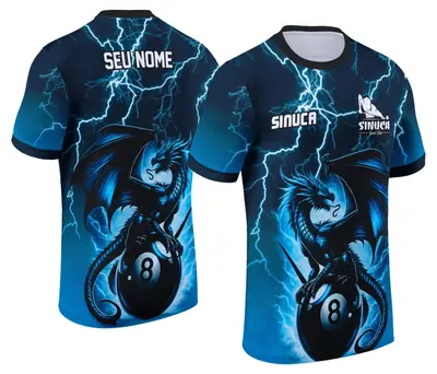 Arte Camisa Personalizada de Sinuca - Snook - Bilhar Modelo 024
