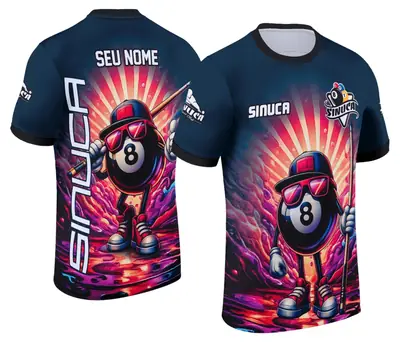 Arte Camisa Personalizada de Sinuca - Snook - Bilhar Modelo 025