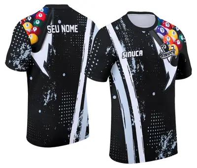 Arte Camisa Personalizada de Sinuca - Snook - Bilhar Modelo 026