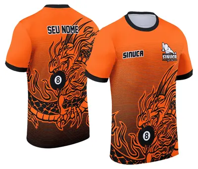Arte Camisa Personalizada de Sinuca - Snook - Bilhar Modelo 036