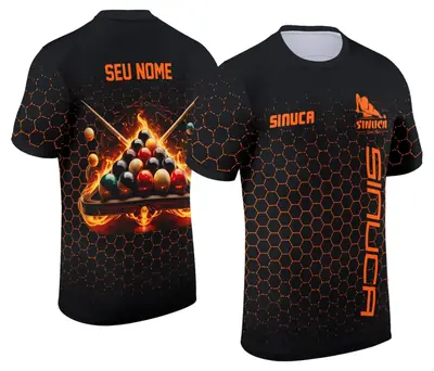 Arte Camisa Personalizada de Sinuca - Snook - Bilhar Modelo 037