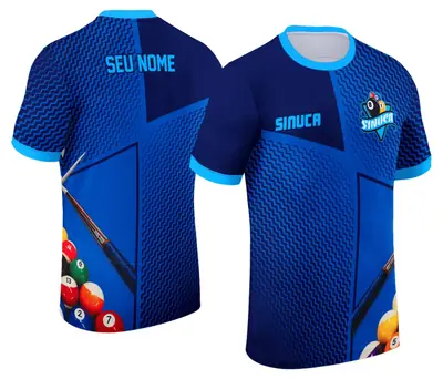 Arte Camisa Personalizada de Sinuca - Snook - Bilhar Modelo 038