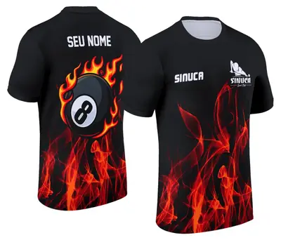 Arte Camisa Personalizada de Sinuca - Snook - Bilhar Modelo 041