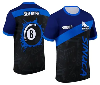 Arte Camisa Personalizada de Sinuca - Snook - Bilhar Modelo 042